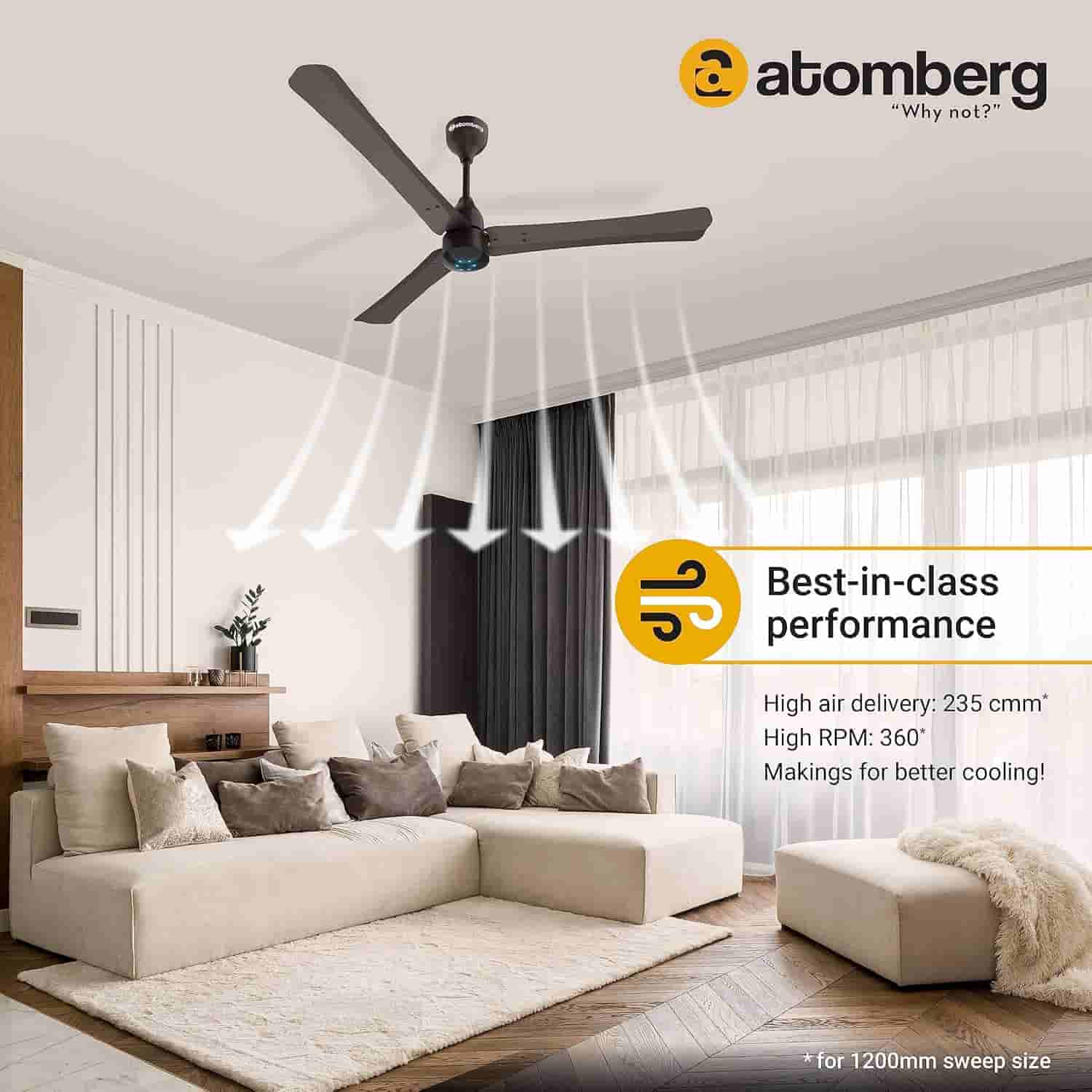 Atomberg Renesa+ CF 1.4M 35W Earth Brown