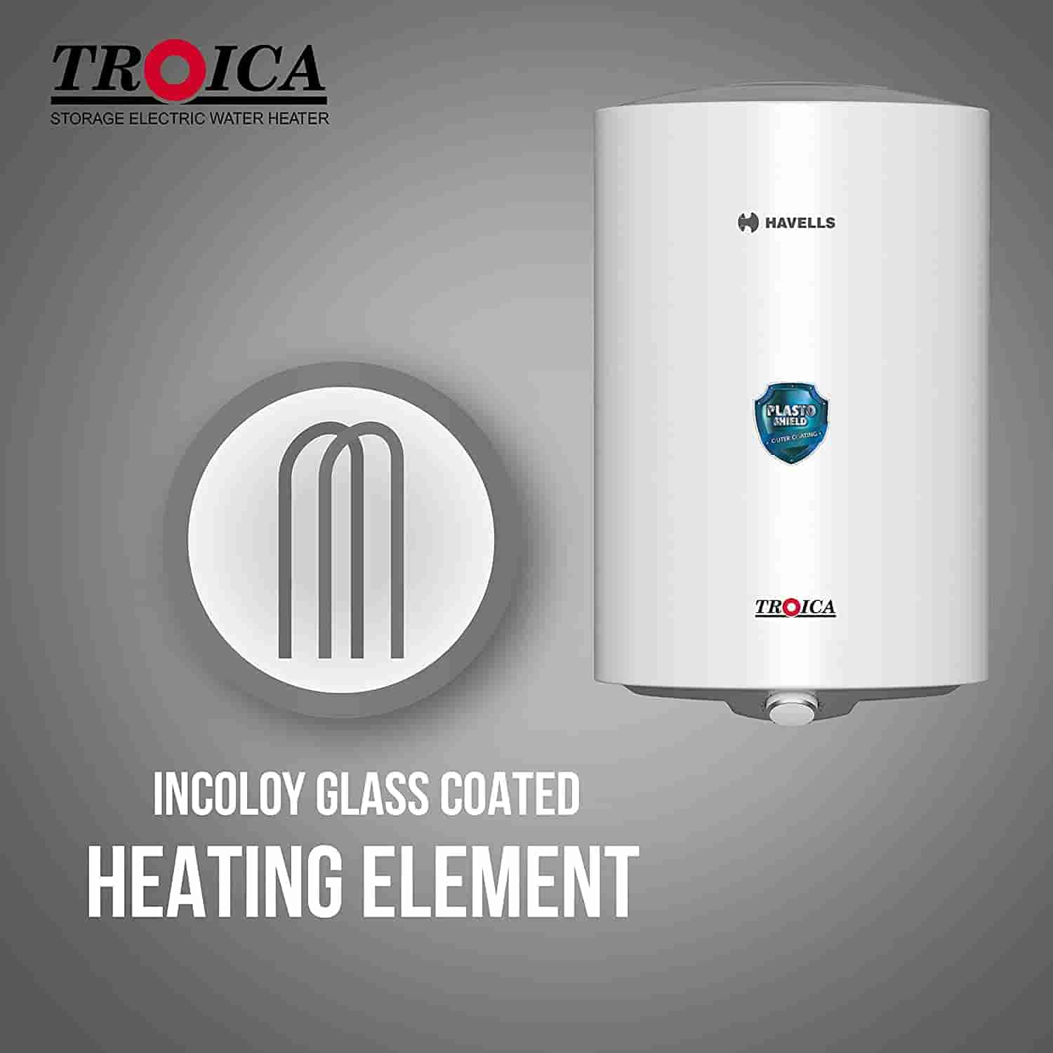 Havells 25 Litre 4 Star Troica Water Heater White