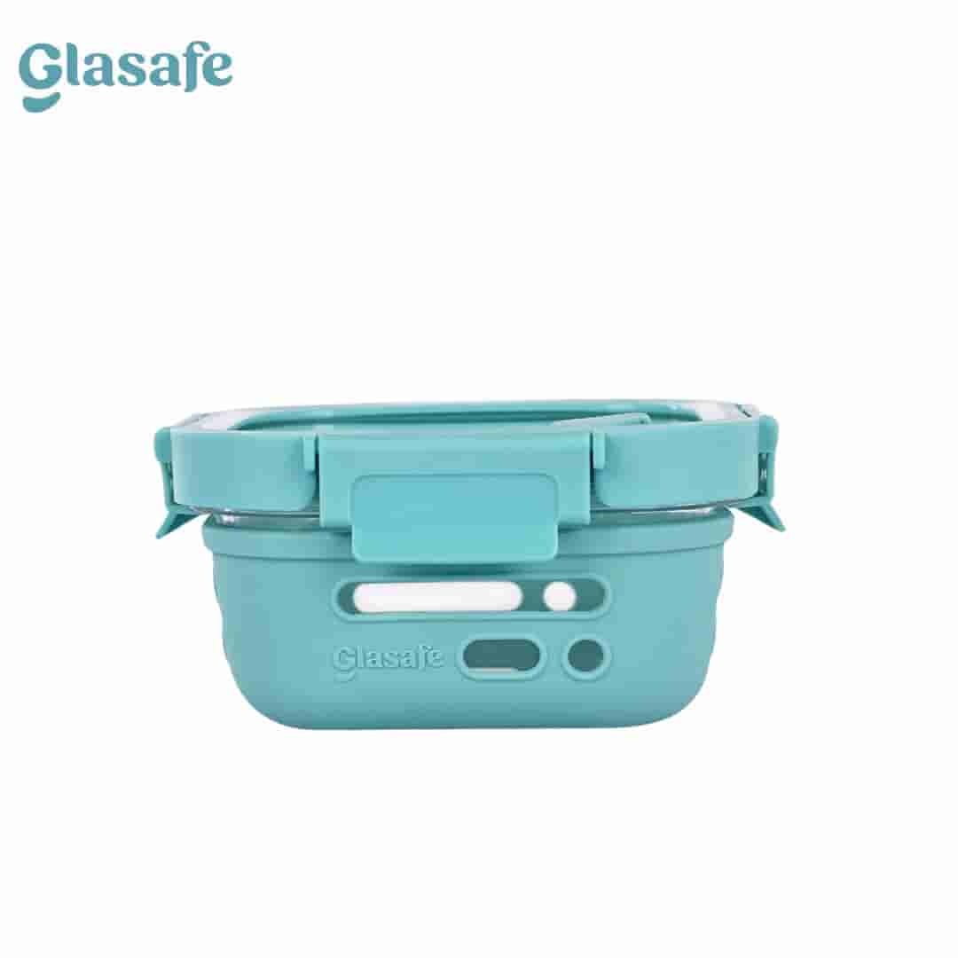 GLASAFE FRESH GRIP TIFFIN   MELLOW MIST 320ML-GREEN COLOR