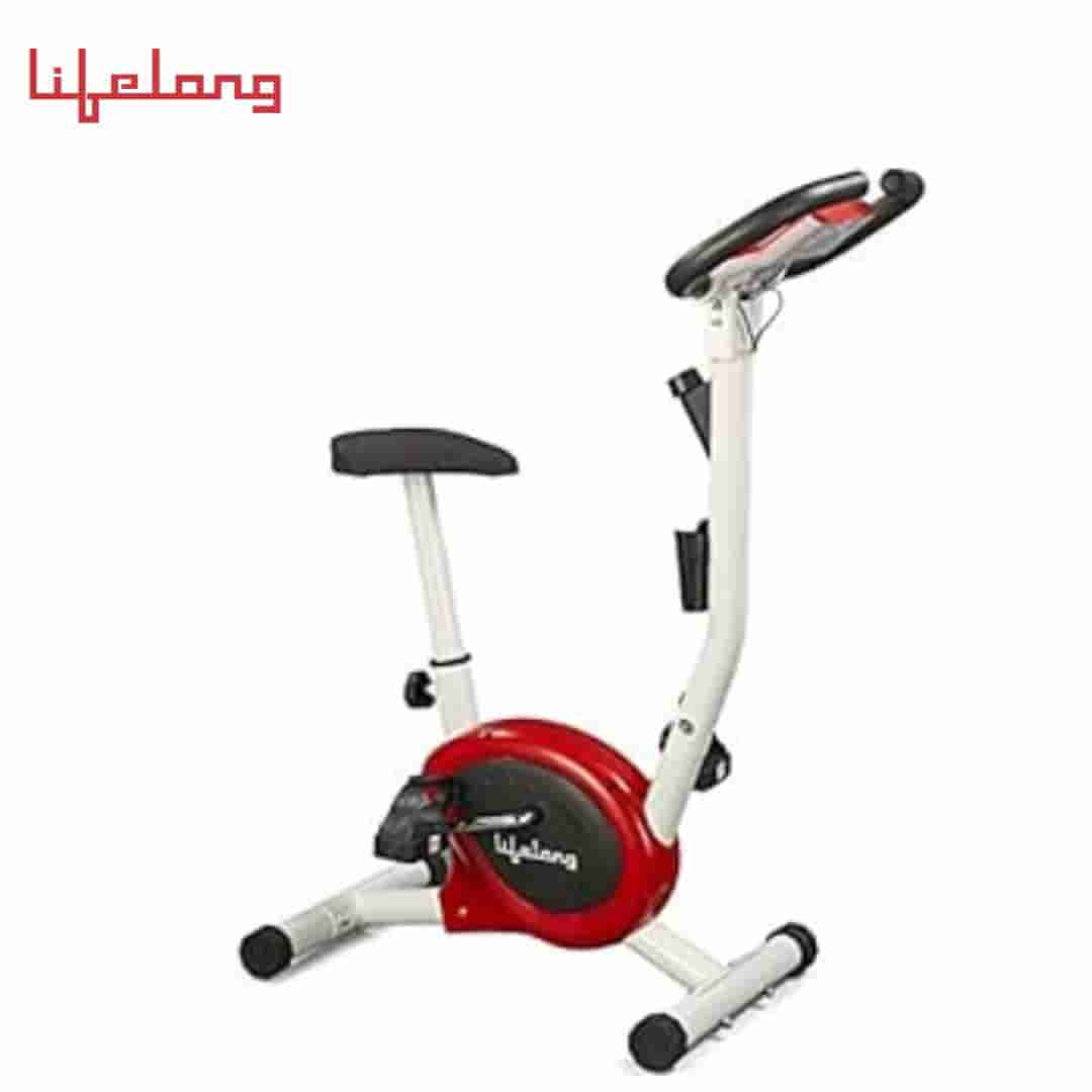Lifelong LLF135 FitPro Stationary Exercise Belt Bike for Weight Loss at Home with Display and Resistance Control, White (Free Installation Assistance)