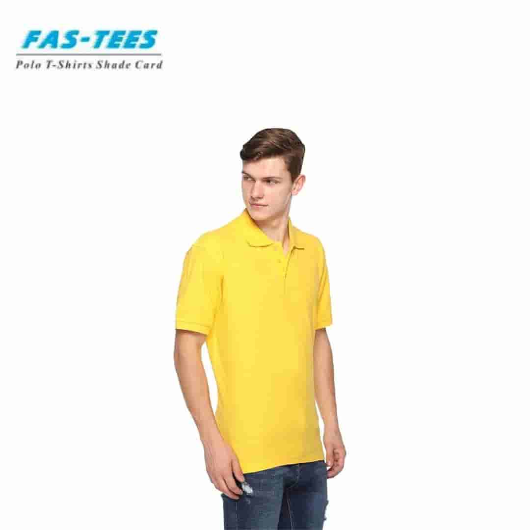 PIKMEE Men's FAS-TEES Polo T Shirt Golden Yellow