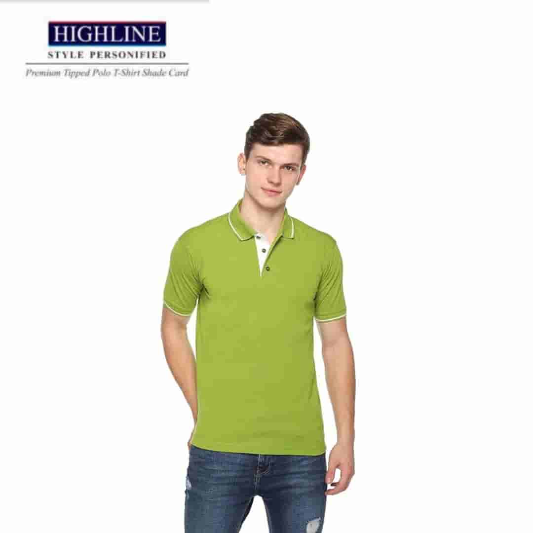 PIKMEE Men's HIGHLINE Polo T Shirt  A-Green White