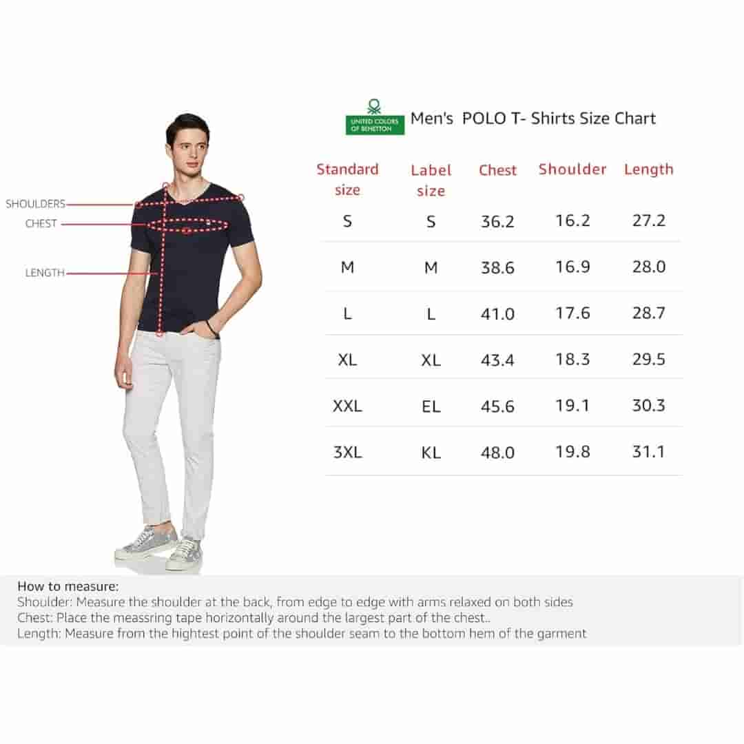 United Colors of Benetton Men's Red Polycotton Polo T-Shirt