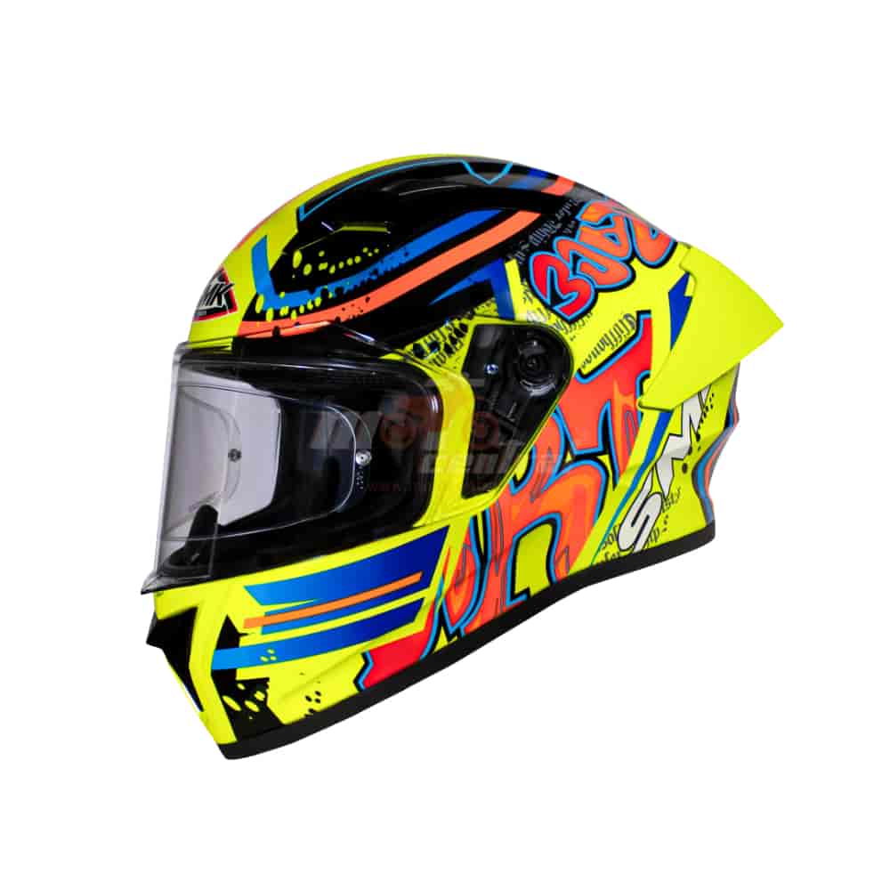 SMK STELLAR SPORTS GRAPHICS HELMET GL437 XL PF HELMET