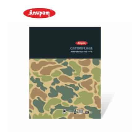 Anupam Camouflags Perforated Pad Ruled 80 sheet 4 Size
