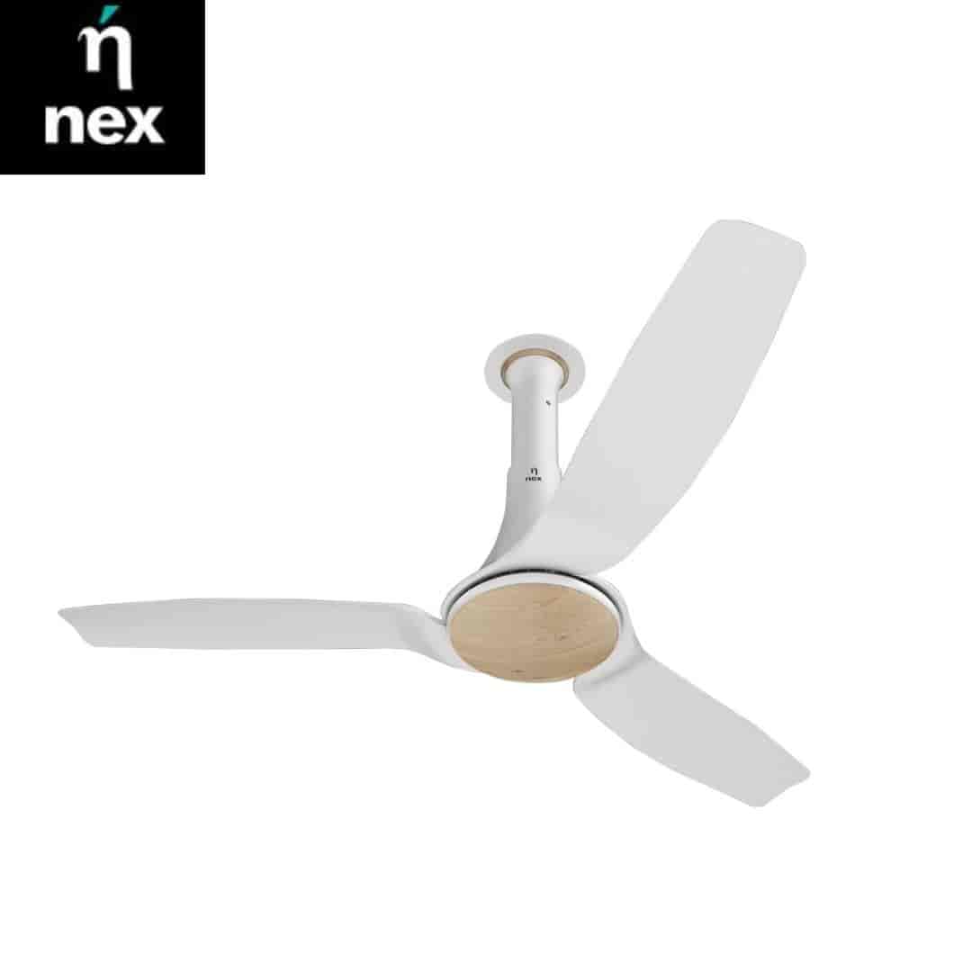 Nex Dryft A90 BLDC 1200 mm 5 Star Rated Ceiling Fans with Remote Control| 20%* Higher Air Thrust |Airfluence� ABS Blade for Low Noise|White