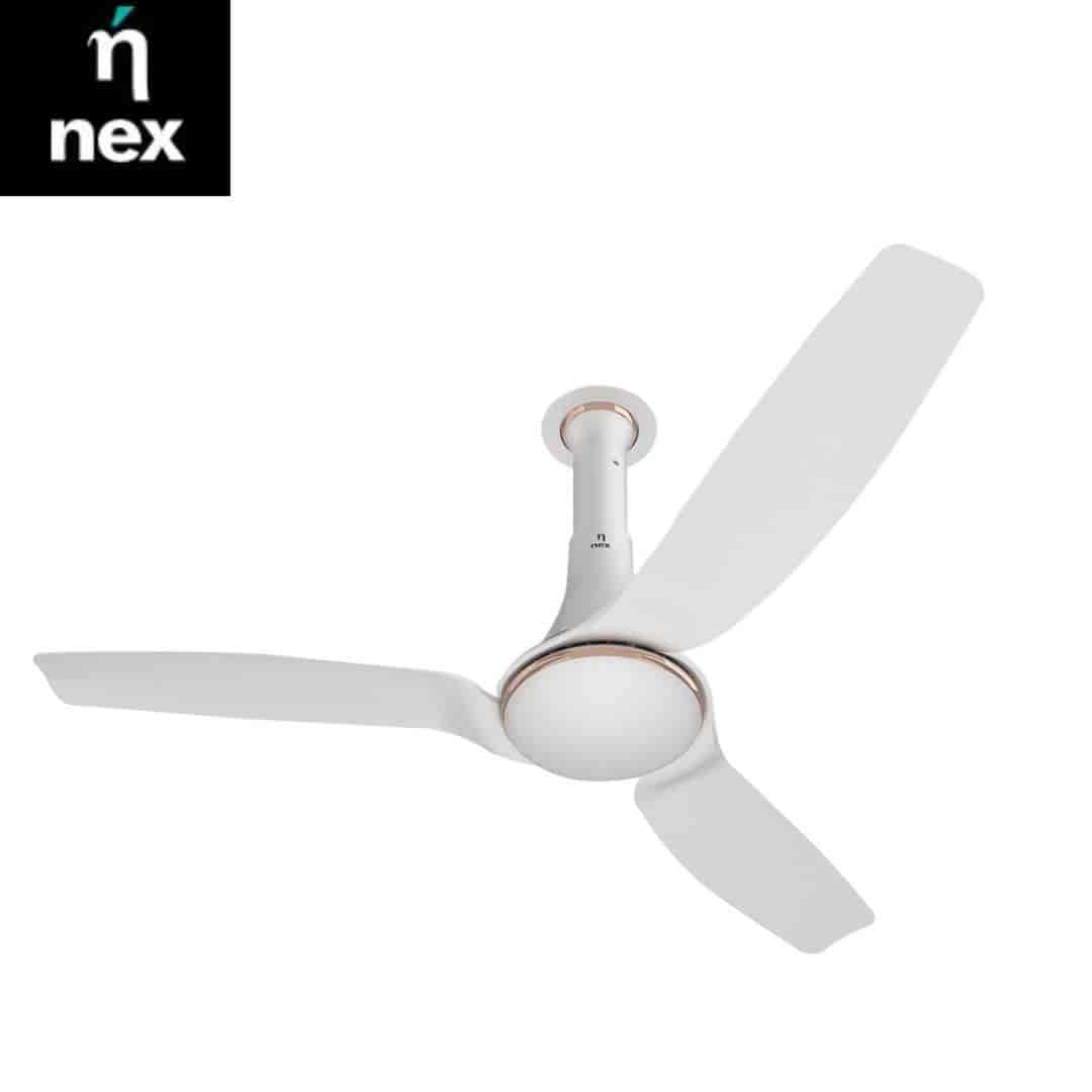 Nex Dryft A90 1200 mm star rated Ceiling Fans | 20%* Higher Air Thrust | Airfluence� ABS Blade for Low Noise | Classic White