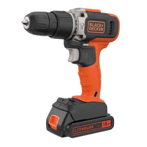 Black + Decker 18V 2 Speed Hammer Drill With Charger