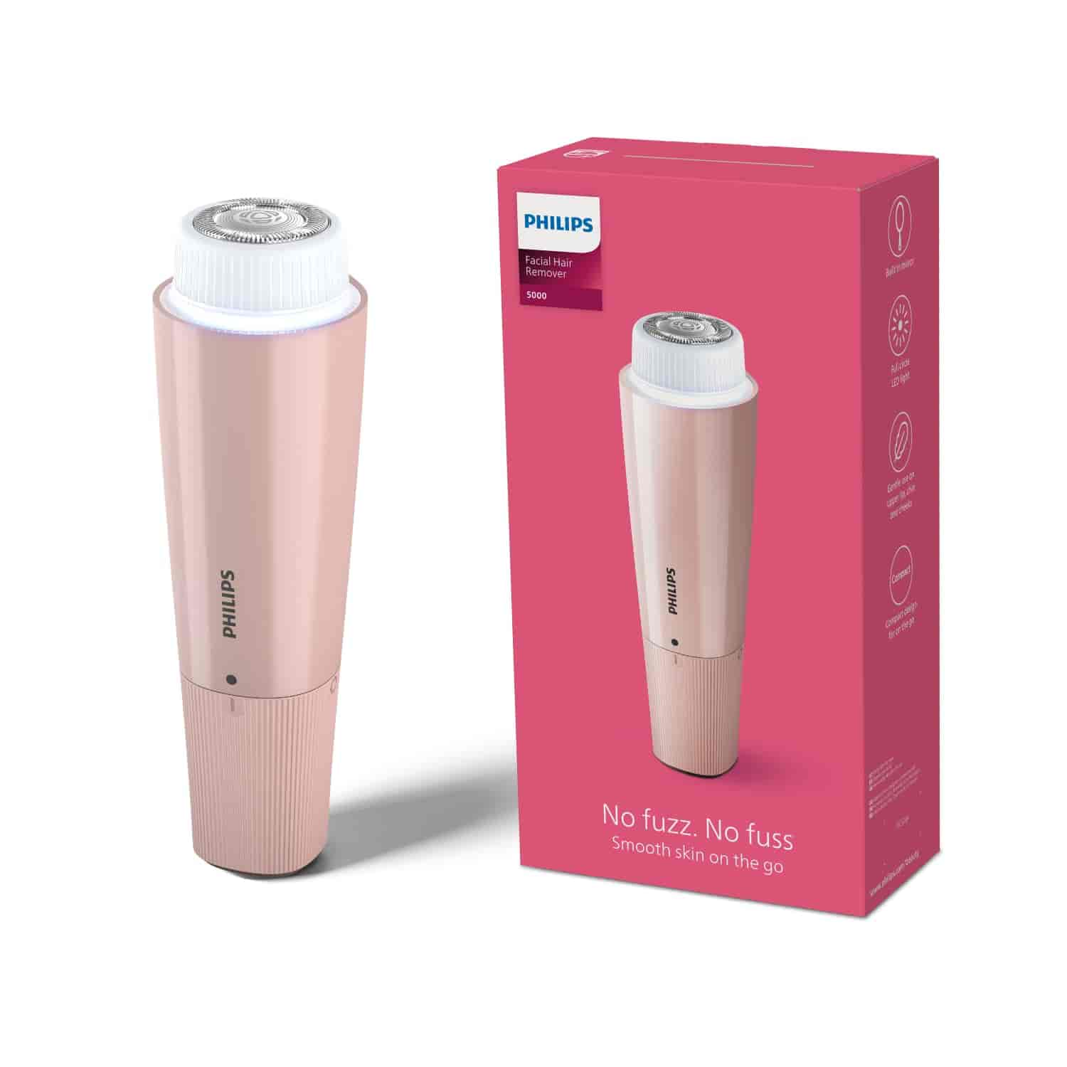 Philips Cordless Facial Hair Remover Peach