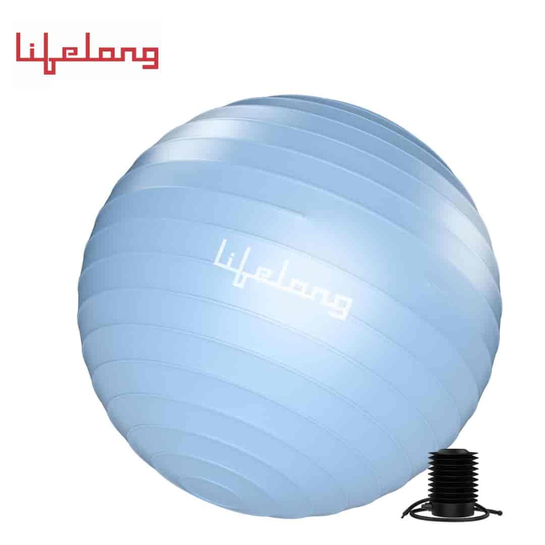 Lifelong Gym Ball for Exercise - Anti Burst Exercise Ball with Foot Pump