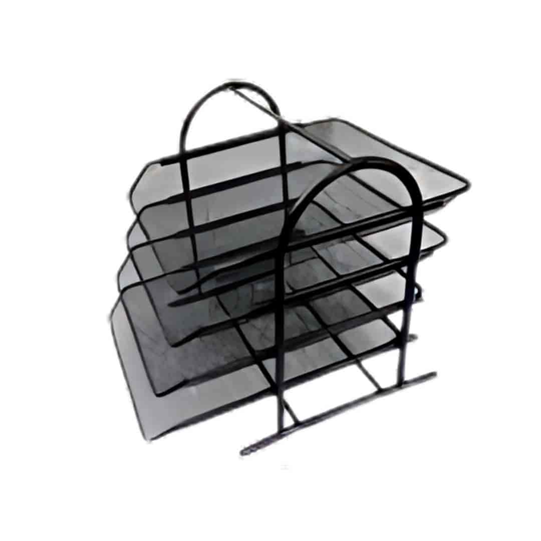 Music 555 4 Tier Mesh Wire Document Tray | Durable Filing Solution