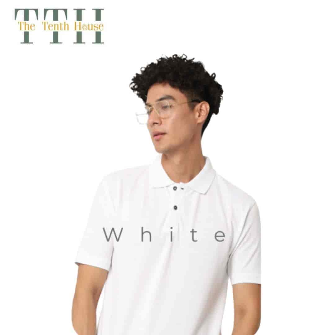 TTH Jacquard Polo T Shirt White