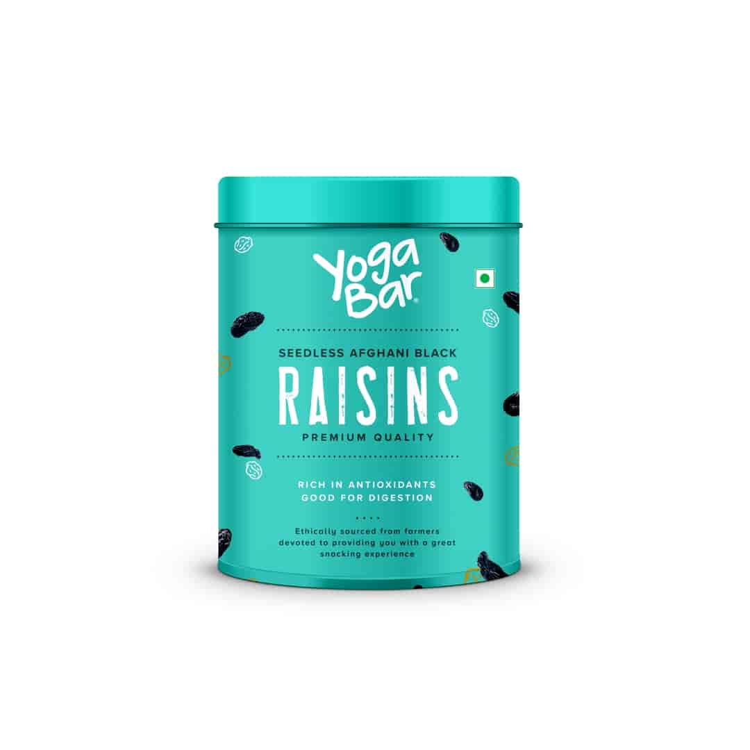 Seedless Afghani Black Raisins in Tin Jars - 100g