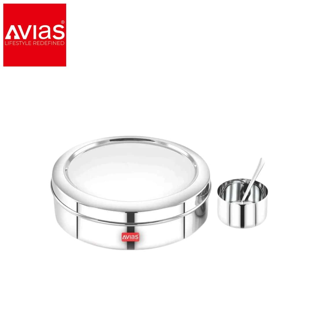 Avias Elegant Masala Dabba With Steel Lid (Medium)