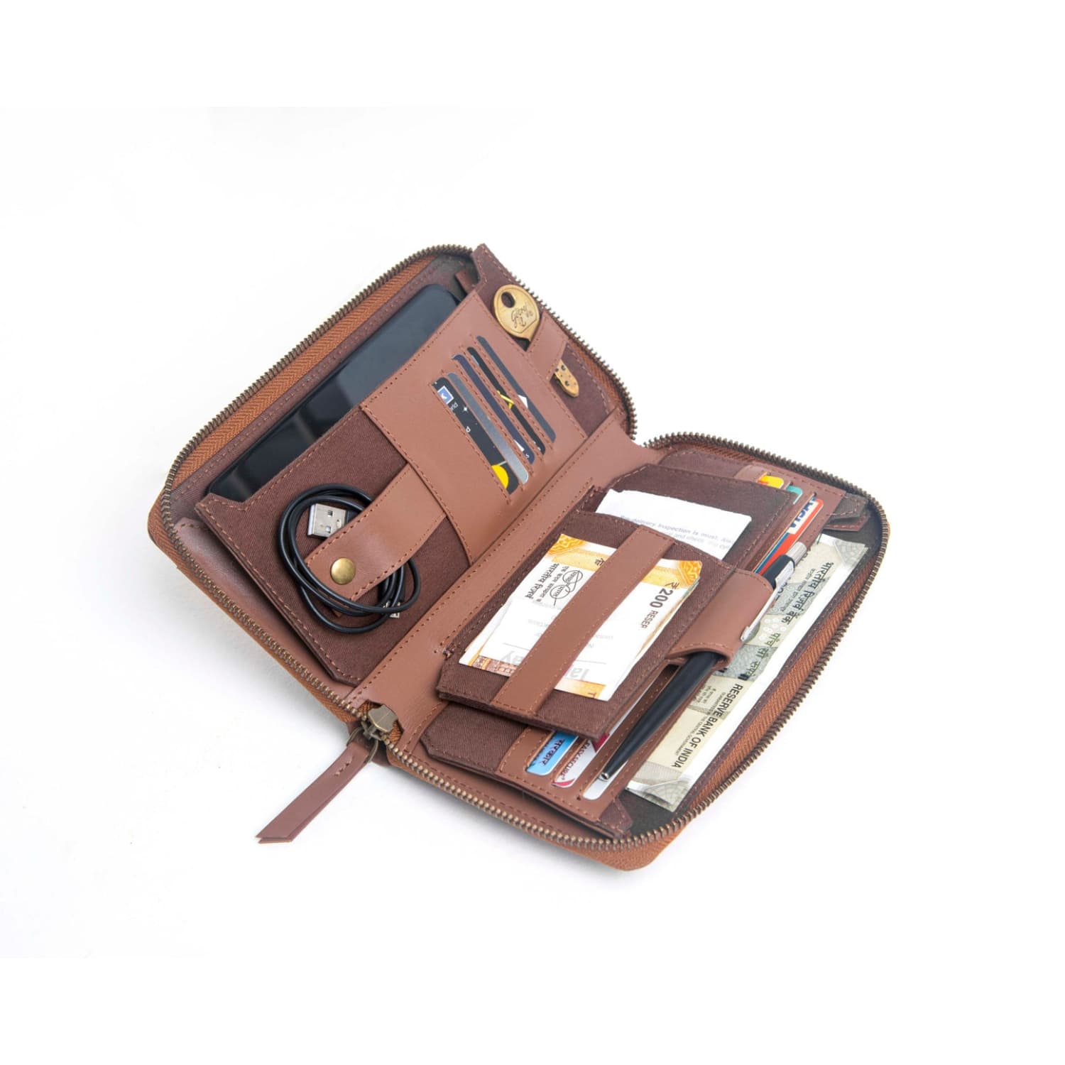 Leather Chef HUSTLE Ladies Clutch Tan