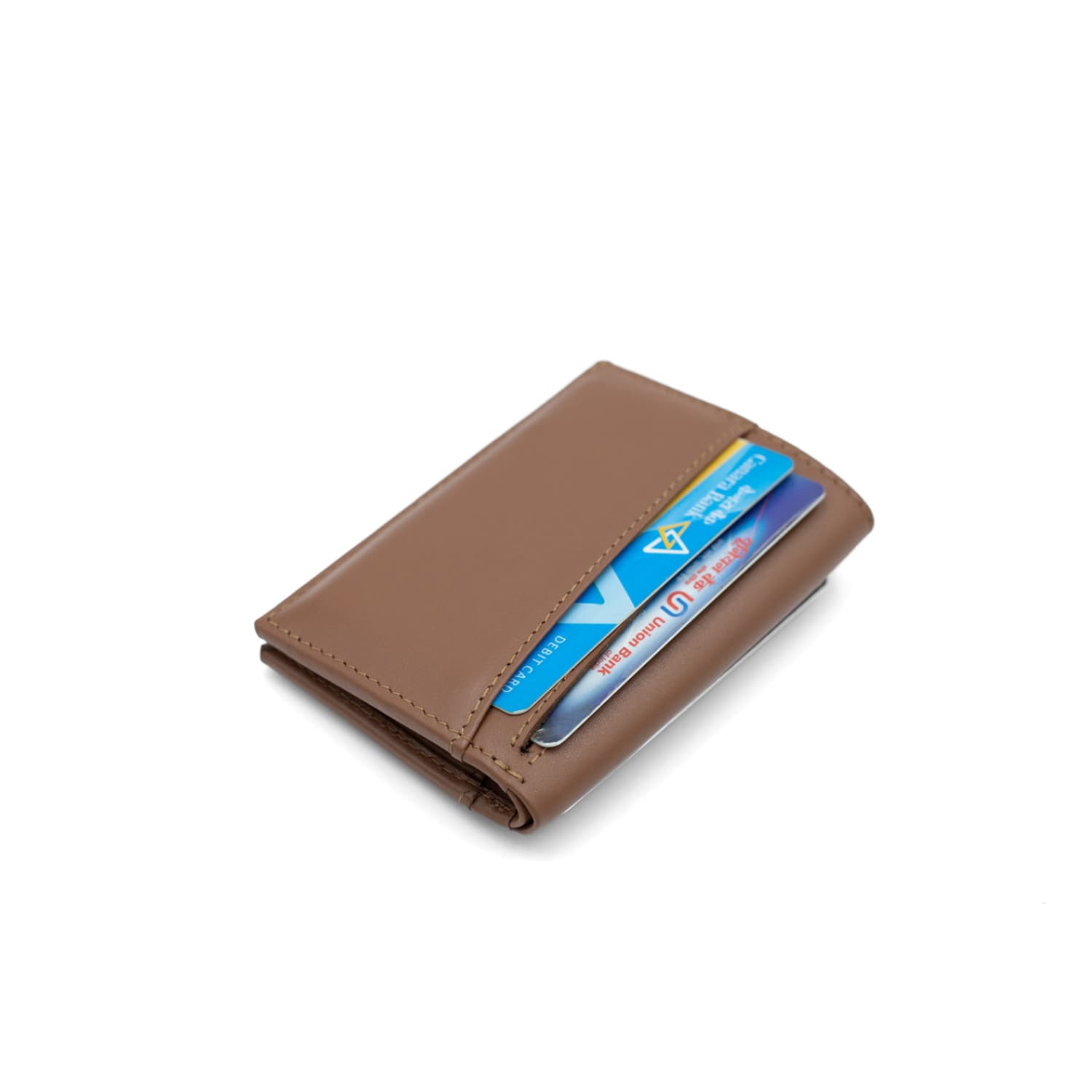 Leather Chef Mini Wallet Tan