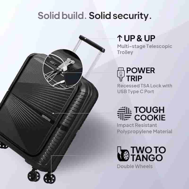 American Tourister Airconic 2.0 Cabin Trolley 55 FTL 15.6" � Obsidian Black (55 cm)