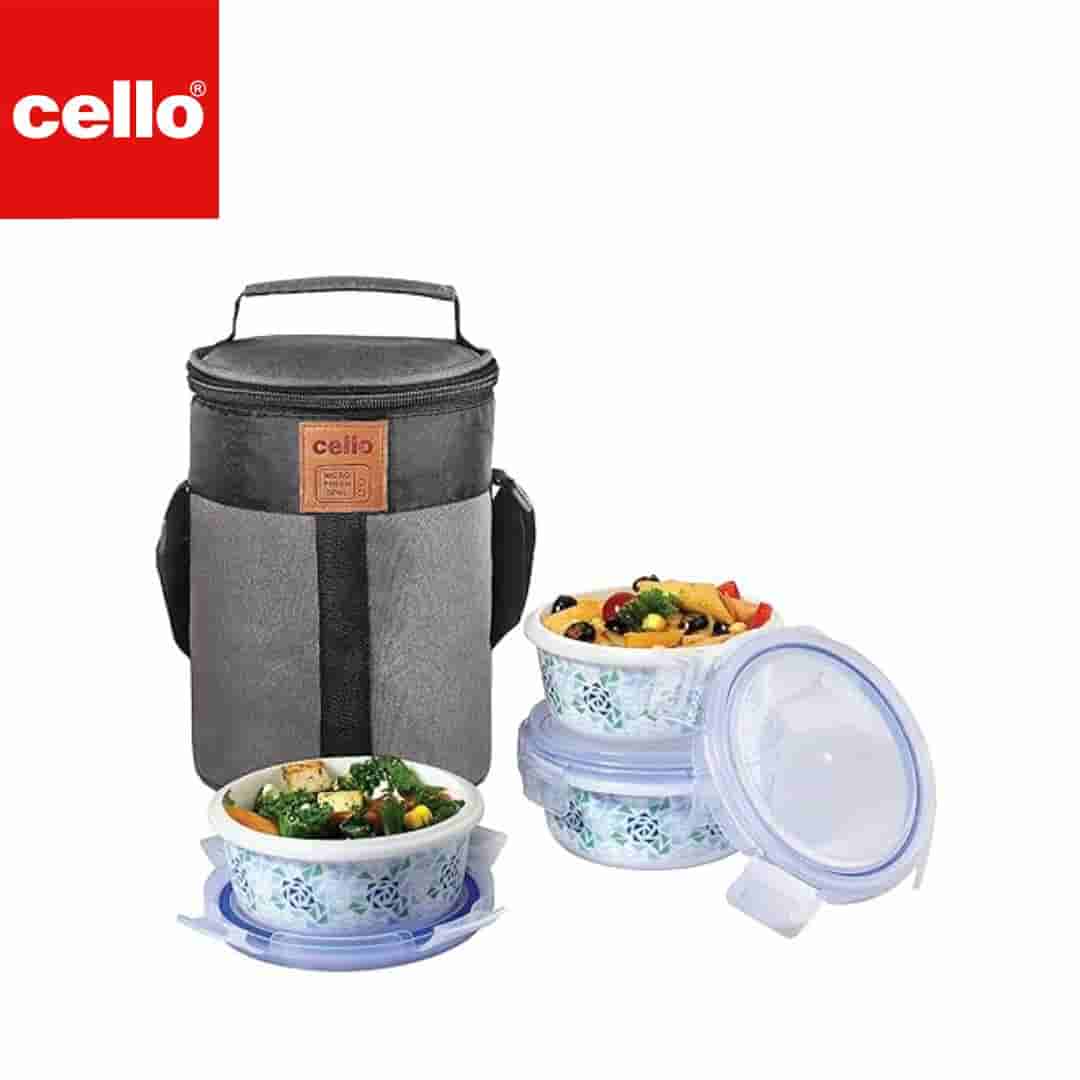 Cello Lunch Box W Jacket 3Pc - Mosaic Rose