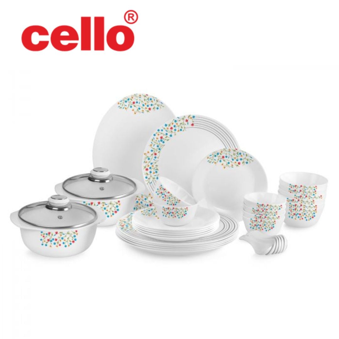 Cello Zarah Ds 35 Pcs Cssrl - Fine Floral: Delicate and Charming Dinnerware Set