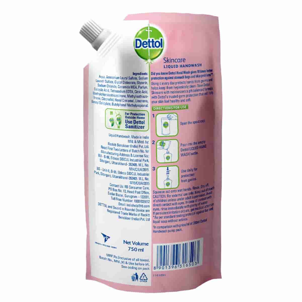 Dettol Liquid Handwash Skincare 750 ml