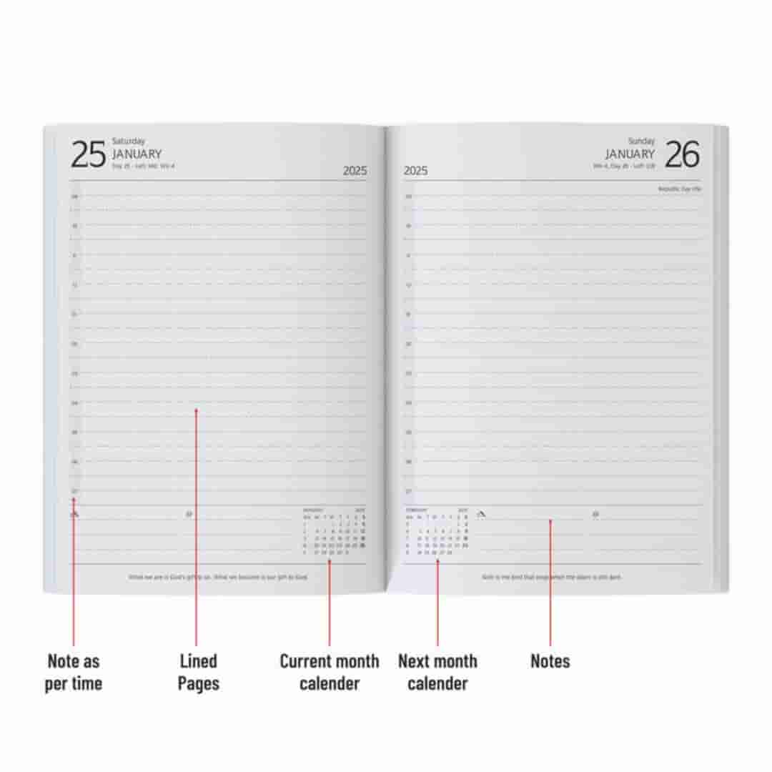 Anupam Flame Diary 2025 A5 (80 GSM) Blue