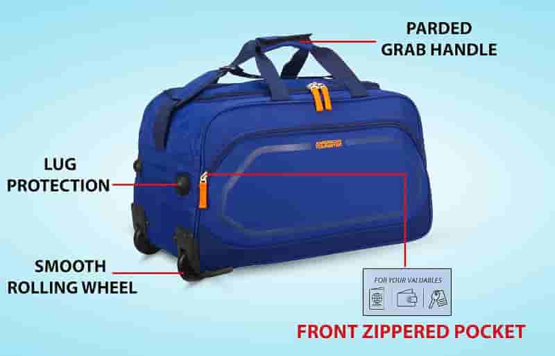 American Tourister Atom Wheeled Duffle Bag 01 � Blue (55 cm)