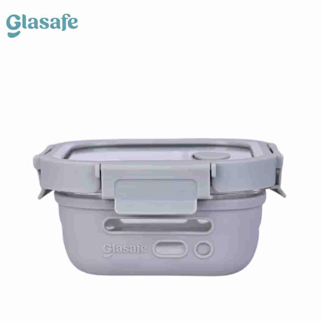 GLASAFE FRESH GRIP TIFFIN SHOOTING SLATE 520ML-GREY COLOR