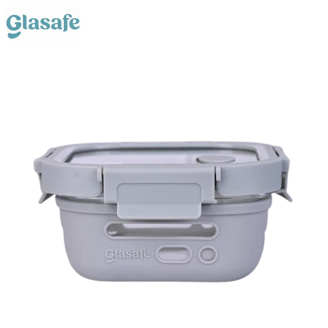 GLASAFE FRESH GRIP TIFFIN SHOOTING SLATE 520ML-GREY COLOR