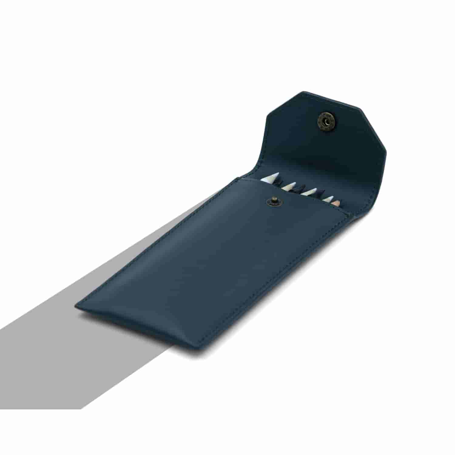 Leather Chef Pencil Pouch Army Green