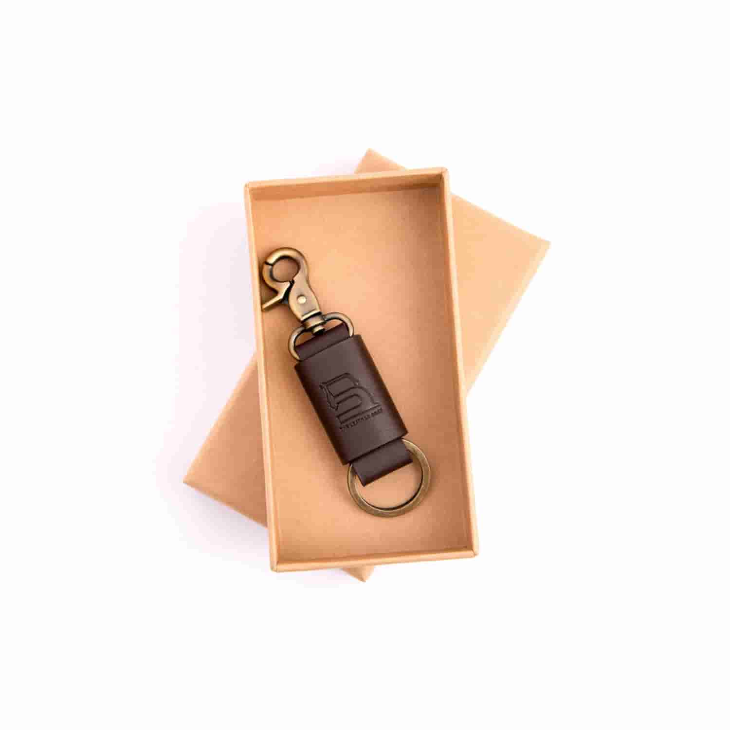 Leather Chef Leather Key Loop (Choco)