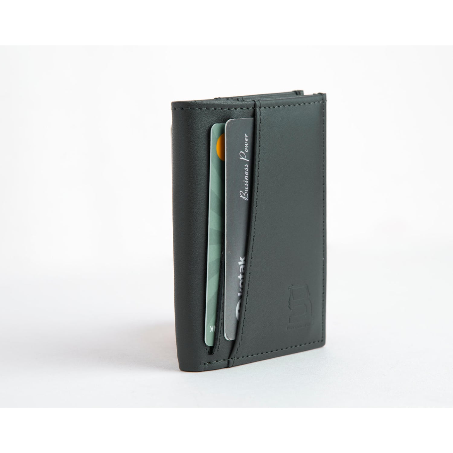 Leather Chef Mini Wallet Army Green