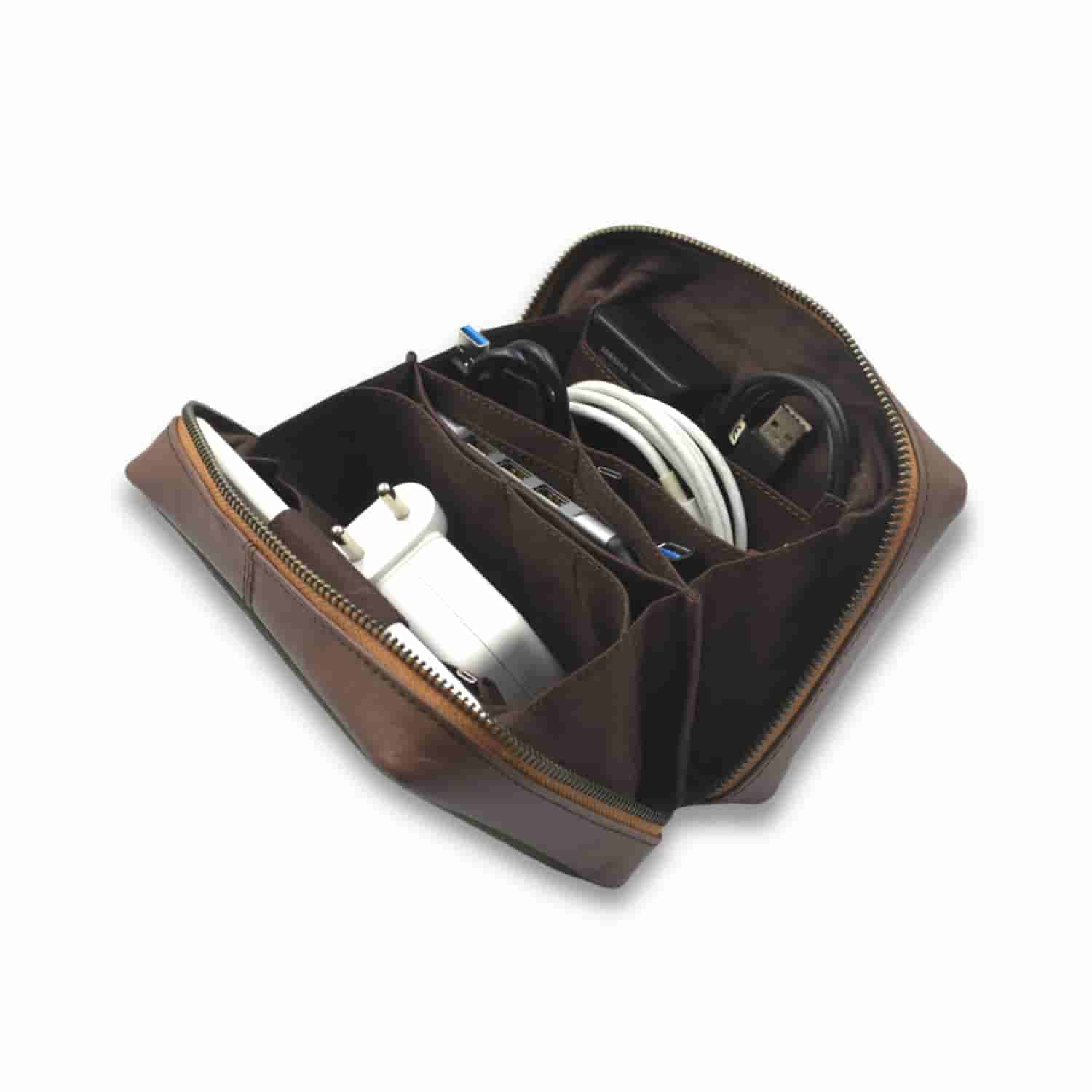 Leather Chef Tech Pouch Black (Mini)