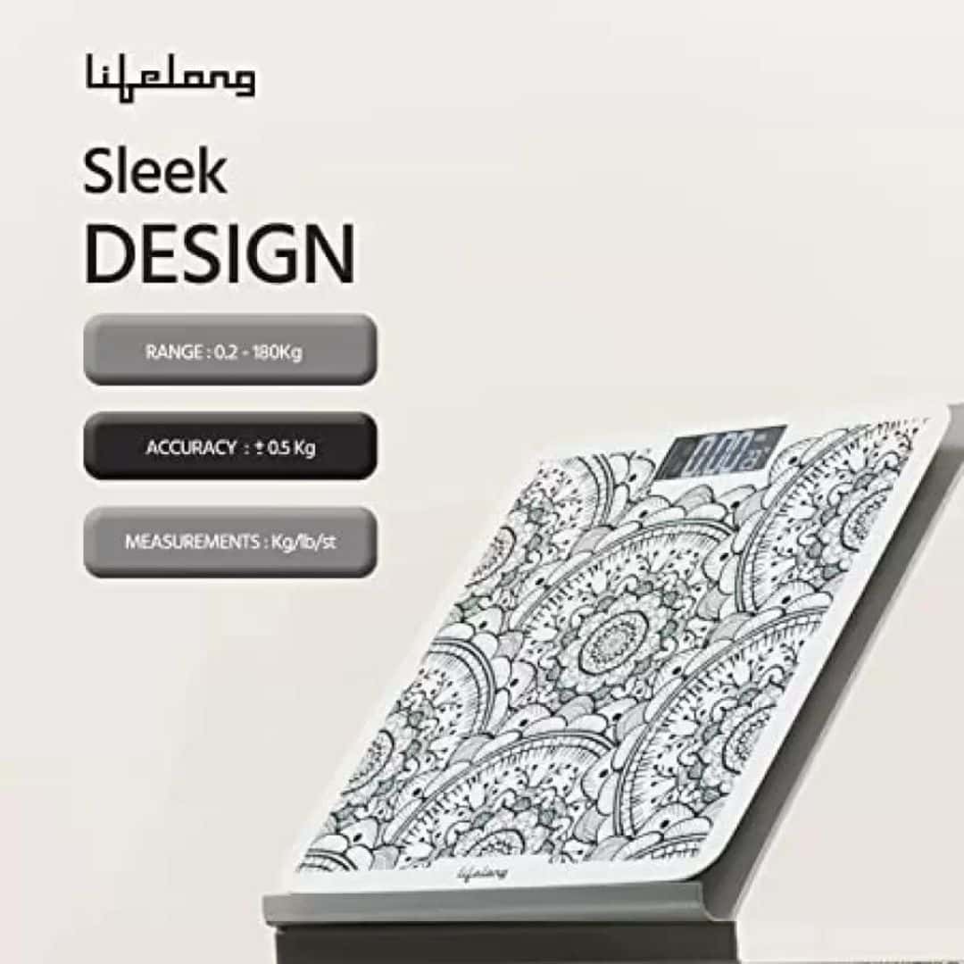 Lifelong Nimbus Weighing Scale (Indian Cultural Series - Orissa) (Grey)