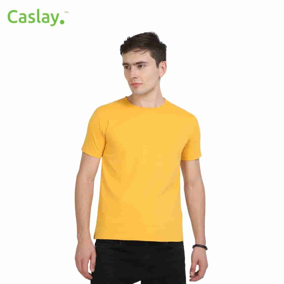 Caslay Crew Neck T-Shirts - Mustard