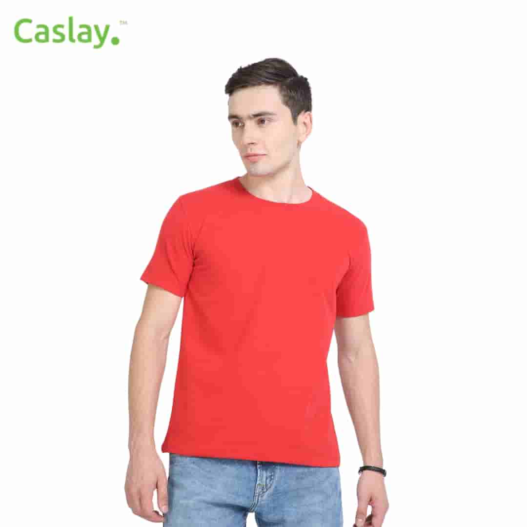 Caslay Crew Neck T-Shirts - Red