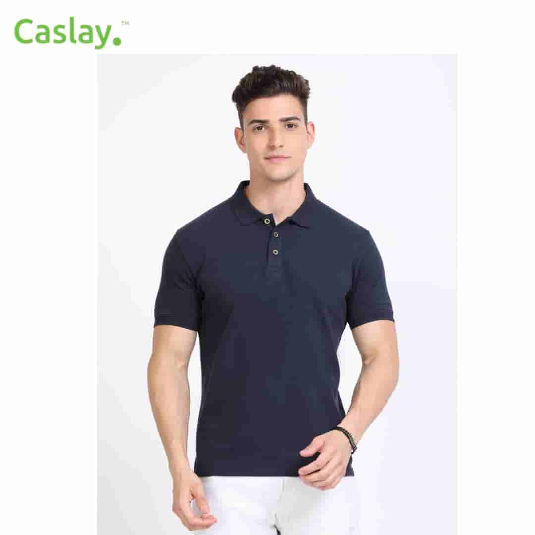 Caslay Polo T-Shirt - Navy Blue