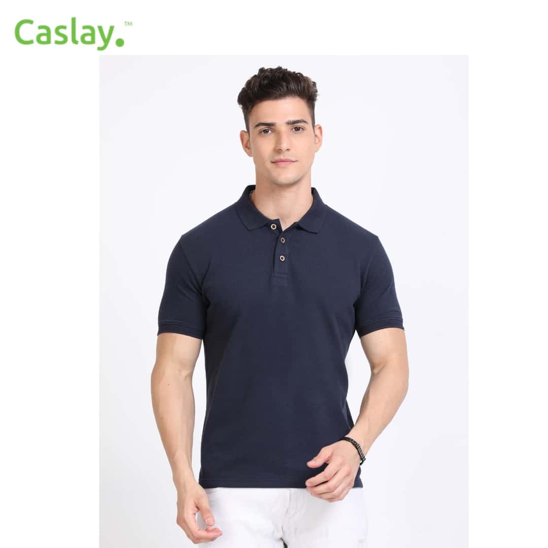 Caslay Polo T-Shirt - Navy Blue
