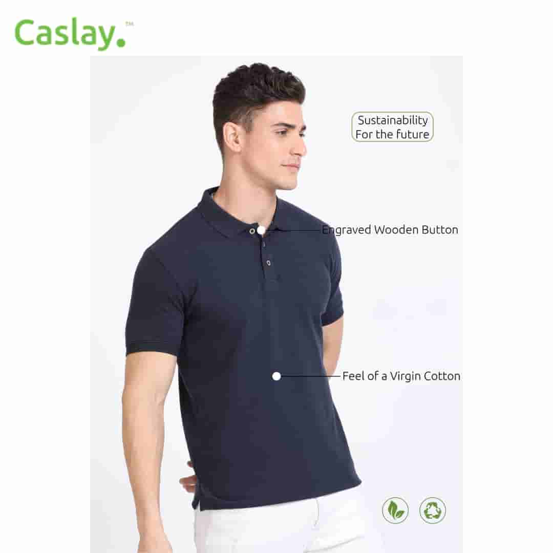 Caslay Polo T-Shirt - Navy Blue