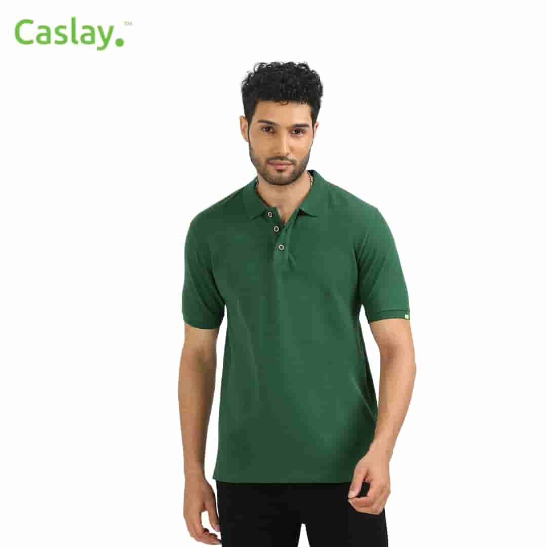 Caslay Polo T-Shirt - Forest Green