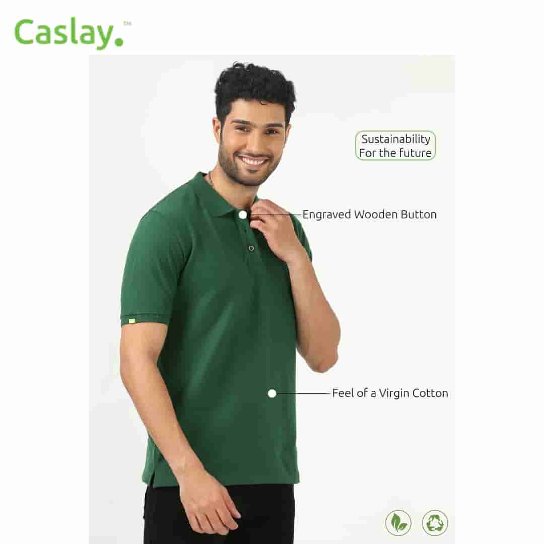 Caslay Polo T-Shirt - Forest Green