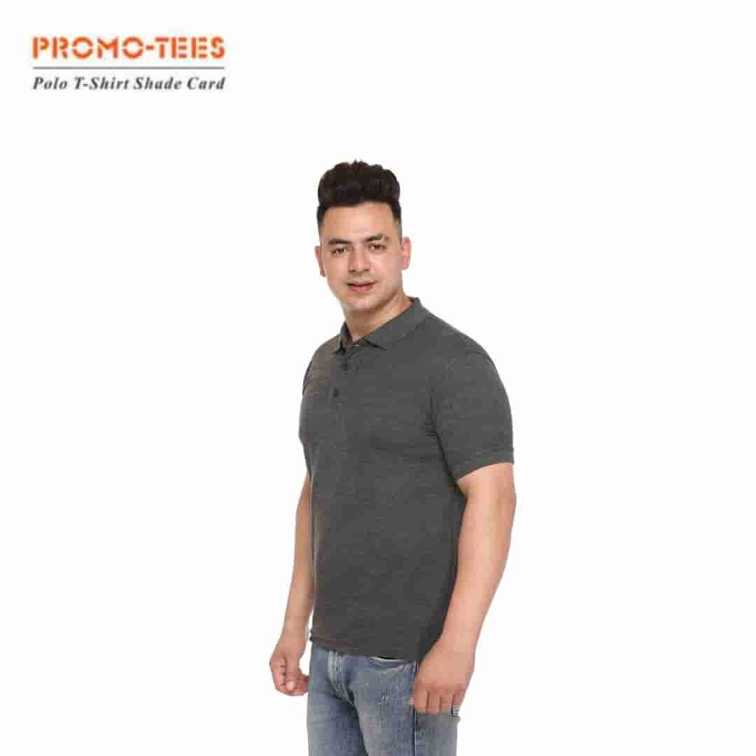 PIKMEE Men's Promotees T-Shirt - Charcoal Grey - Premium Fabric - Modern Fit"