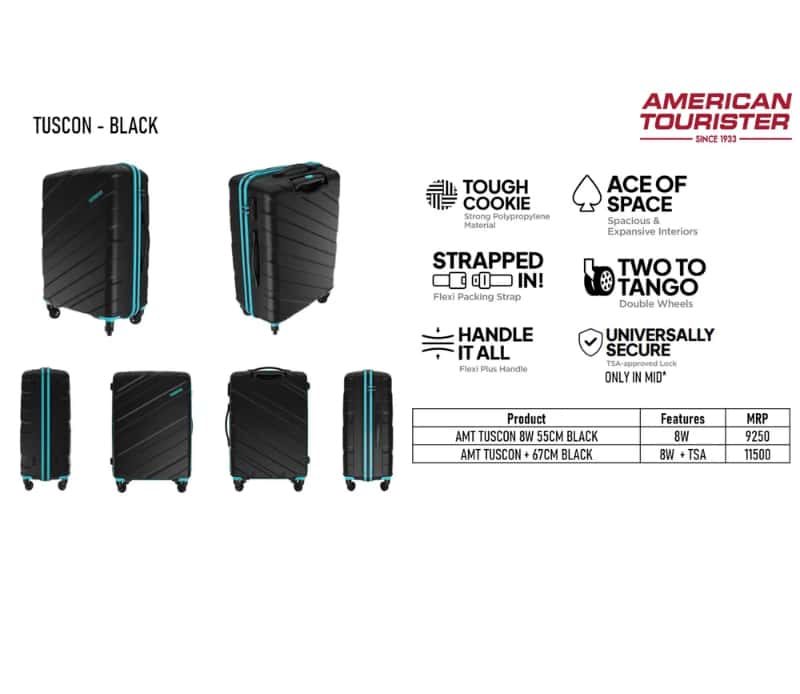 American Tourister Tuscon DZ Spinner � Black (55 cm)