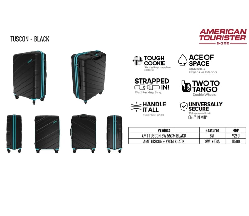 American Tourister Tuscon DZ Spinner � Black (55 cm)