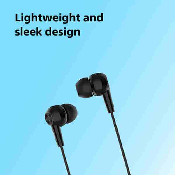 Philips Wired in-Ear Earphone with mic Black