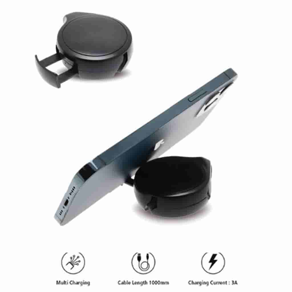 Urban Gear Yoyo Drops Pro 3-in-1 Charging Retracting Data Cable + Mobile Stand